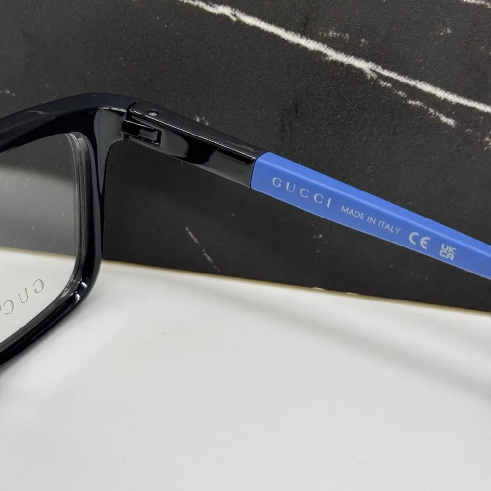 NEW GG1738O 004 GUCCI EYEGLASSES BLACK/BLUE MEN EYEWEAR GUCCI